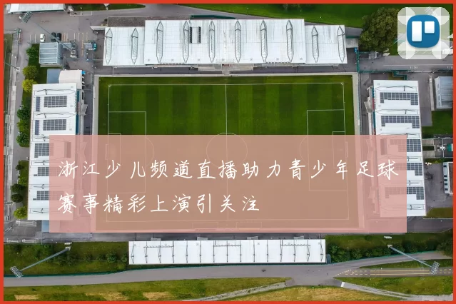 浙江少儿频道直播助力青少年足球赛事精彩上演引关注